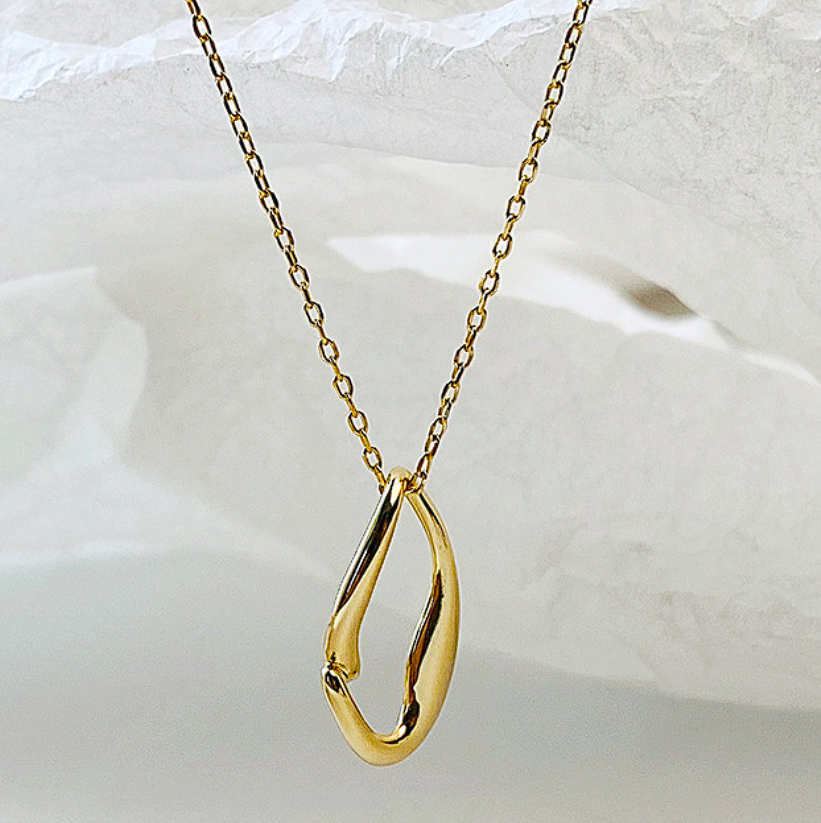 925 Srebrena Ogrlica, Lančić - 14k Pozlata - Podesivi - S076