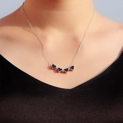 925 Srebrena Ogrlica, Lančić - 4 Načina Nošenja - Dvostrana i 4 Srca - N064