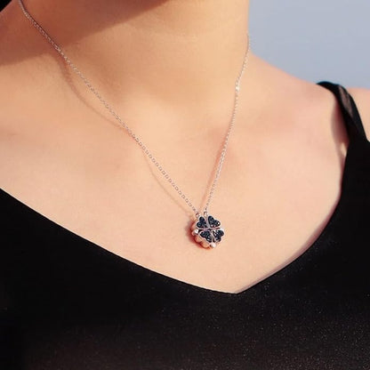 925 Srebrena Ogrlica, Lančić - 4 Načina Nošenja - Dvostrana i 4 Srca - N064