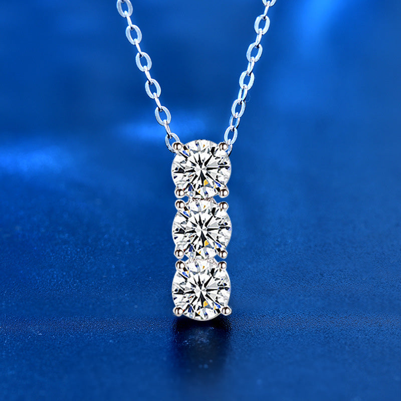 Moissanite 925 Srebrena Ogrlica - S005