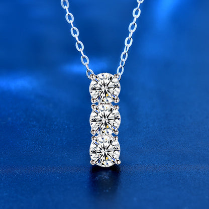 Moissanite 925 Srebrena Ogrlica - S005