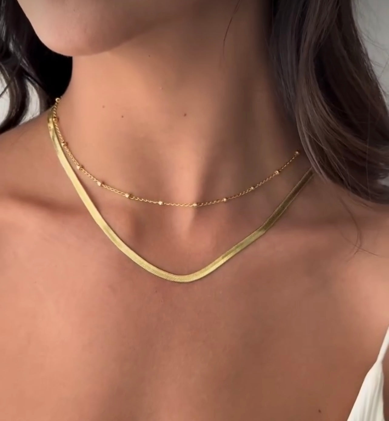 925 Srebrene Ogrlice, SET, 14k Pozlata - S036+S037