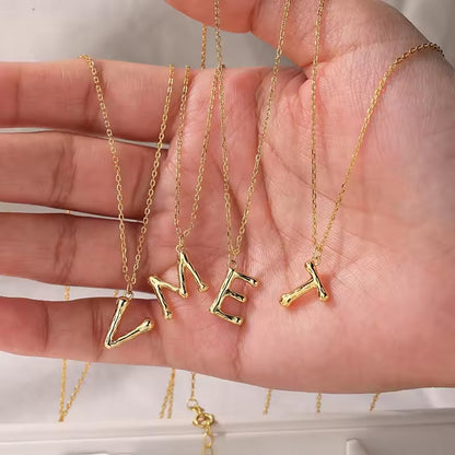 925 Srebrena Ogrlica, Lančić - 14k Pozlata - Slovo - Podesivi - S071